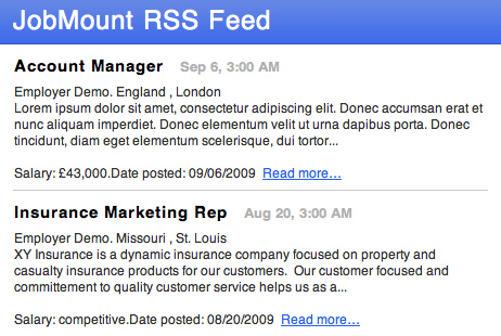 Jobs RSS feeds subscription 3
