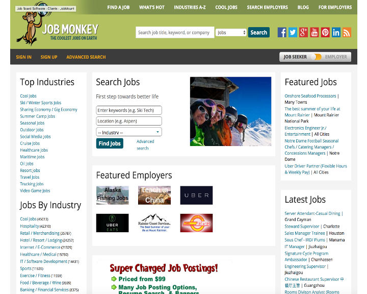 job board software client JobMonkey Jobs