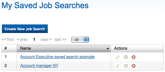 Saved job search 2