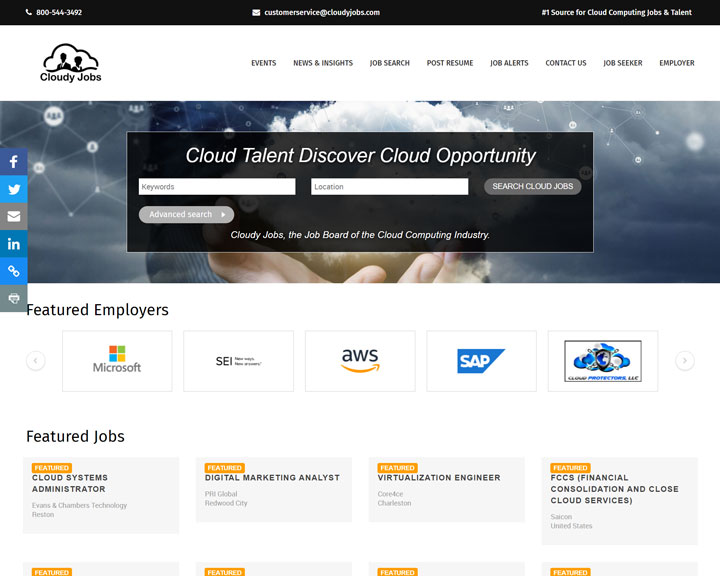 job board software client CloudyJobs