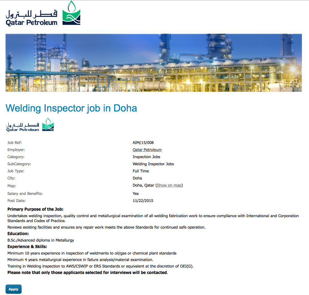 Branded mini site job view