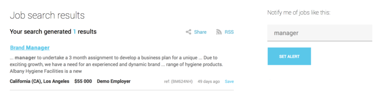 Alert subscriptions Modern job board design template released