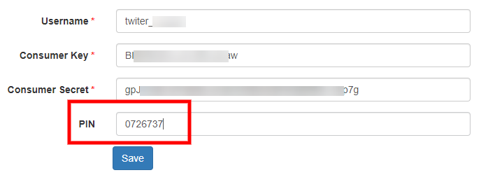 Add PIN code in admin