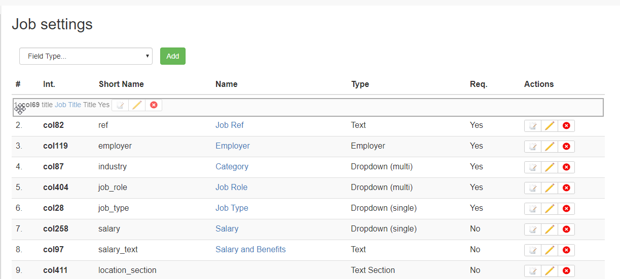 Changing field sequence in forms
