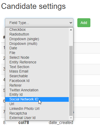 Choose social network id