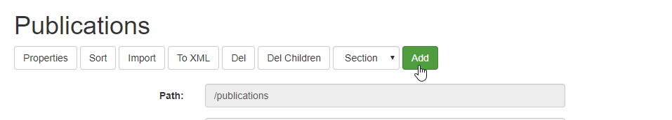 Create new section
