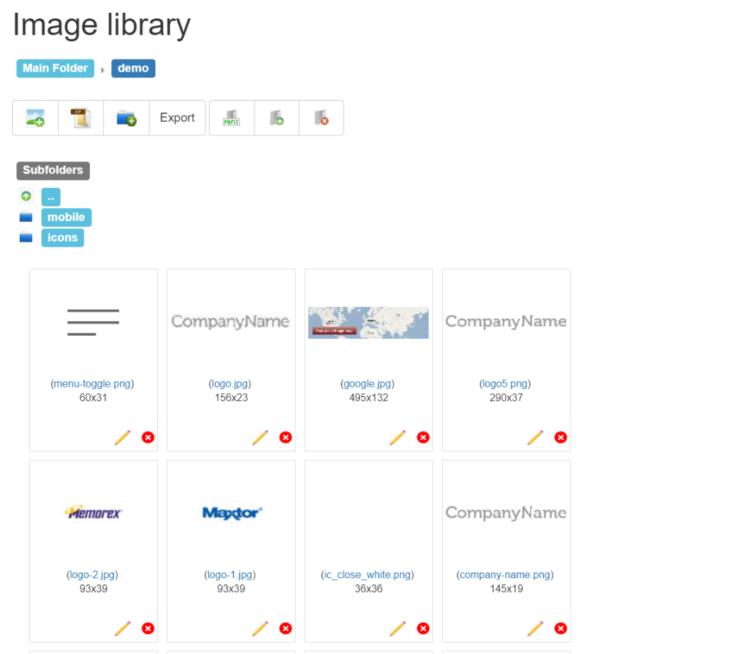 Image library CMS image library