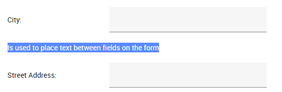 Textsection field type