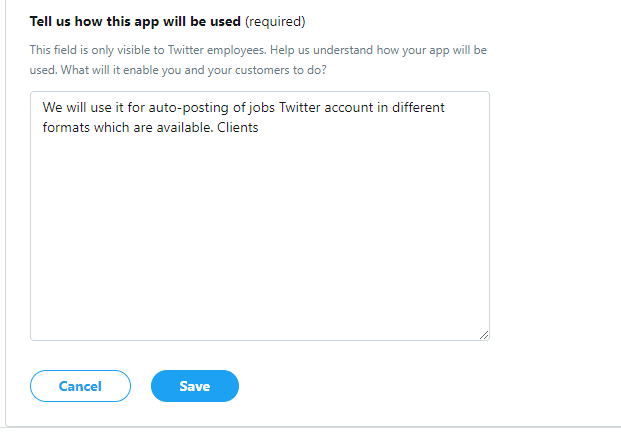 Twitter app details 3
