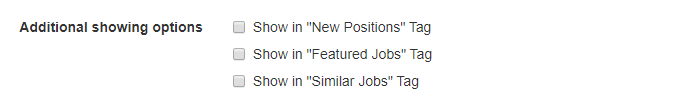 Vacancy editing additional options