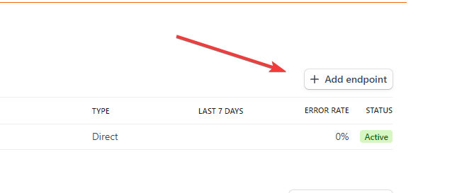 Webhook endpoint